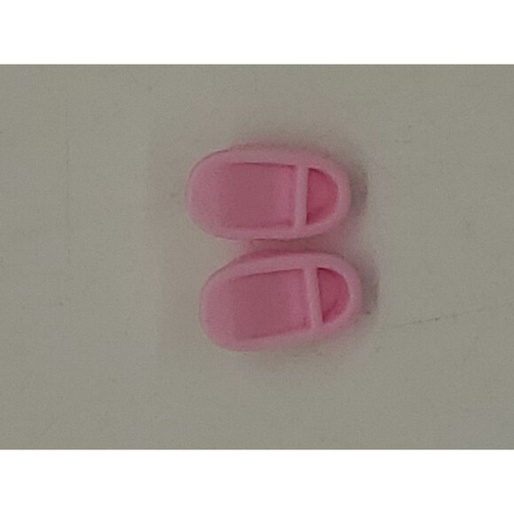Vintage Kelly Chelsea Small Doll Slippers Pink Slides 90's Replacement Sandals - Picture 5 of 6